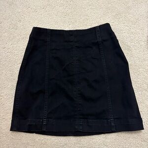 Mini Black Jean Skirt
